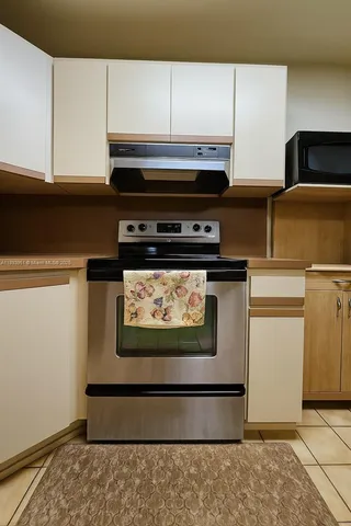 a stove top oven sitting inside of a kitchen