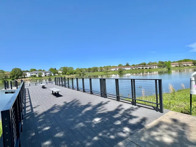 a view of terrace with city view