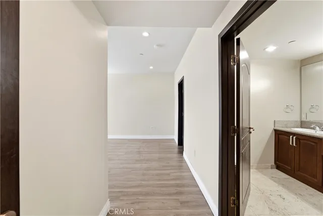 an entryway with a hallway