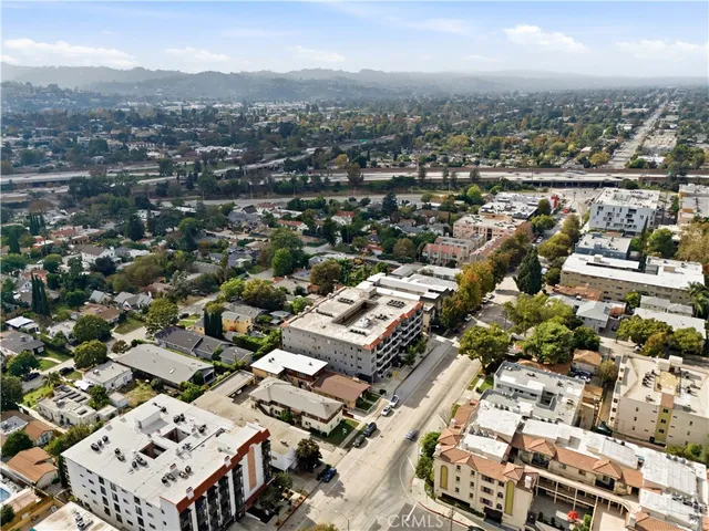 an aerial view of a city