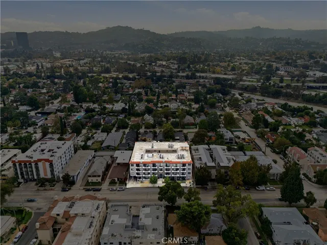 a view of a city that has tall buildings