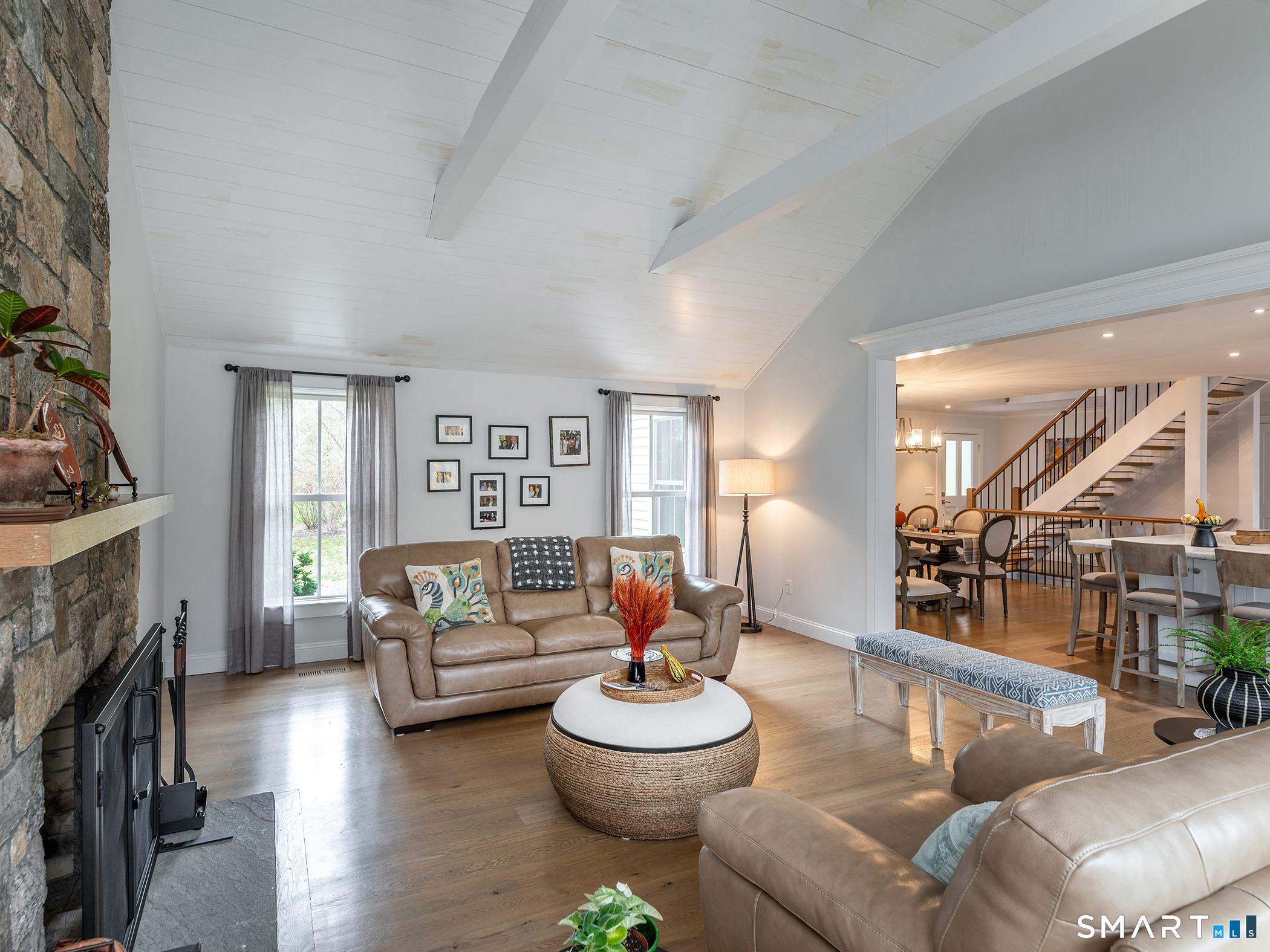 67 Sunset Lane Washington, CT 06794 - Photo 12 of 31 a living room with fireplace furniture and a wooden floor