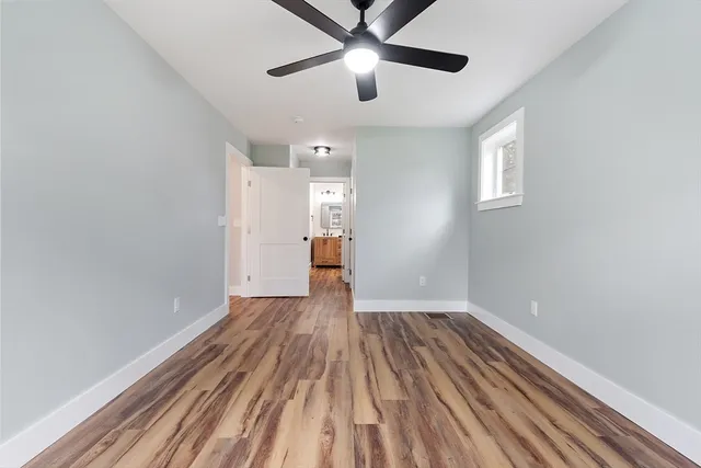 a view of a room with empty racks