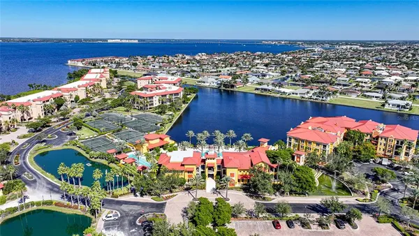 a view of a city with lots of green space