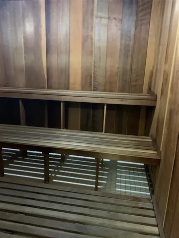 a view of wooden door