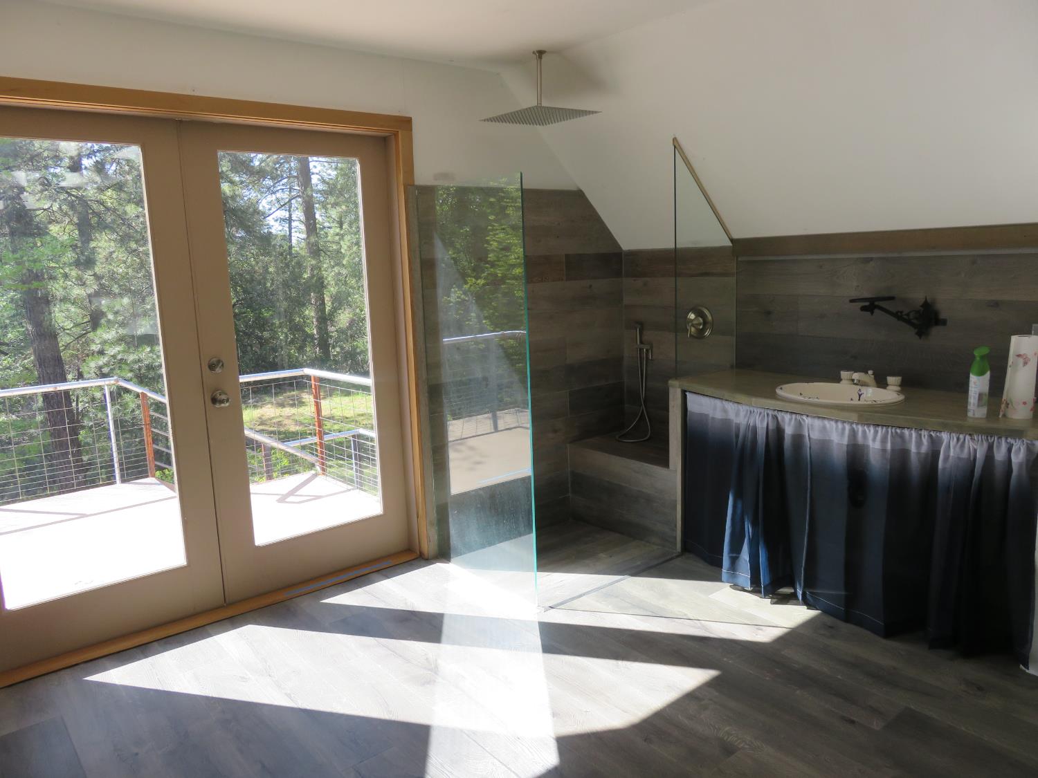 2400 Bald Mountain Road West Point, CA 95255 - Photo 51 of 68 a view of a hallway with wooden floor and staircase