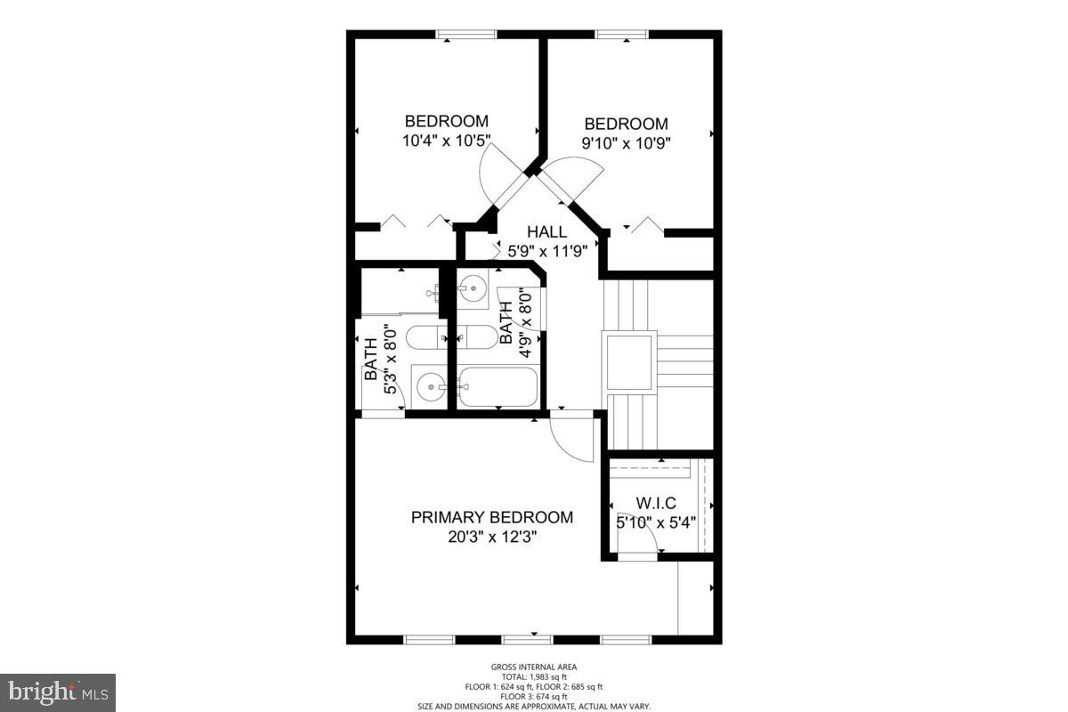 108 Smoothleaf Lane Gaithersburg, MD 20878 - Photo 19 of 19 Upper Level Floor Plan
