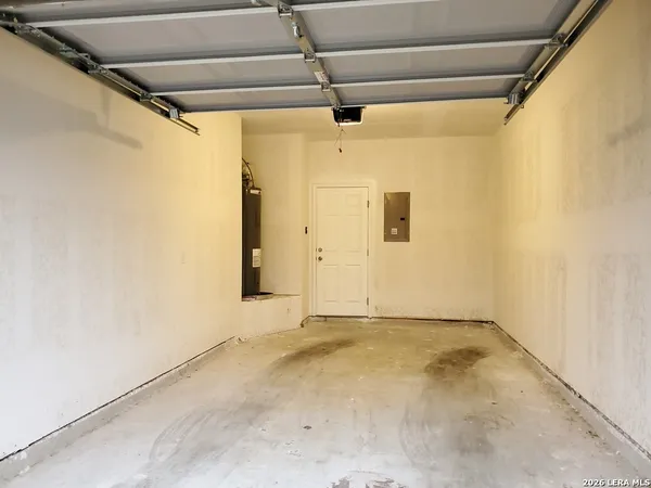 a view of a garage