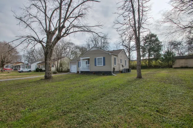 a house view with garden space