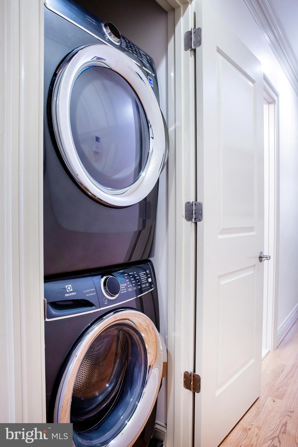 18 7th Street Northeast Washington, DC 20002 - Photo 32 of 53 Upper Level Hall Stacked Washer and Dryer