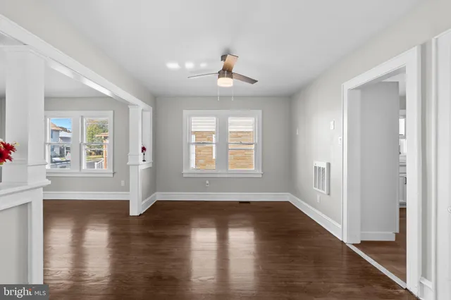 a view of an empty room