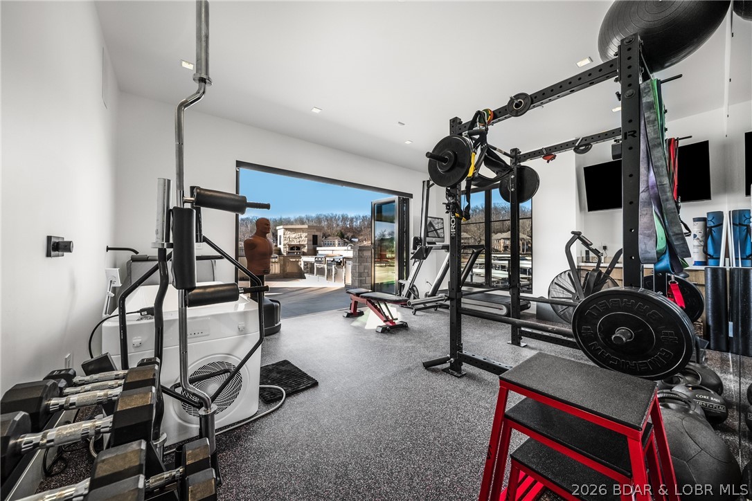 245 Waterview Ridge Sunrise Beach, MO 65079 - Photo 20 of 43 Complete Fitness Room with Cold Plunge Tub