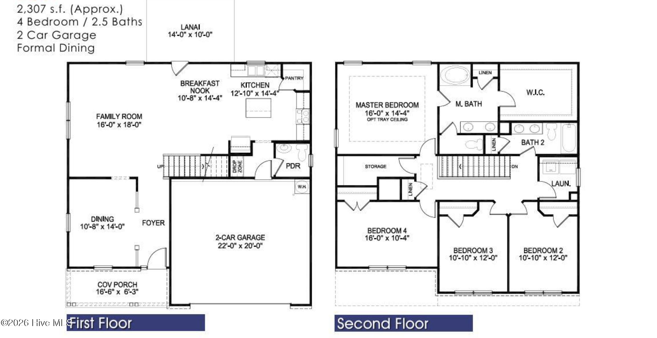 2986 Mithwick Street Southwest Shallotte, NC 28470 - Photo 32 of 32 2307 floor plan