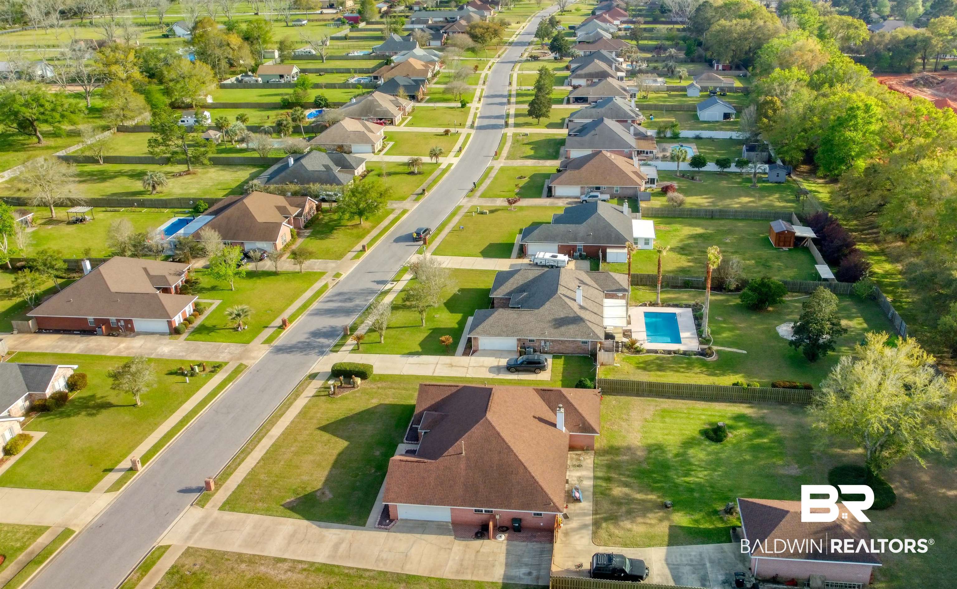 12893 Hunters Chase Foley, AL 36535 - Photo 8 of 42 Drone / aerial view featuring a residential view