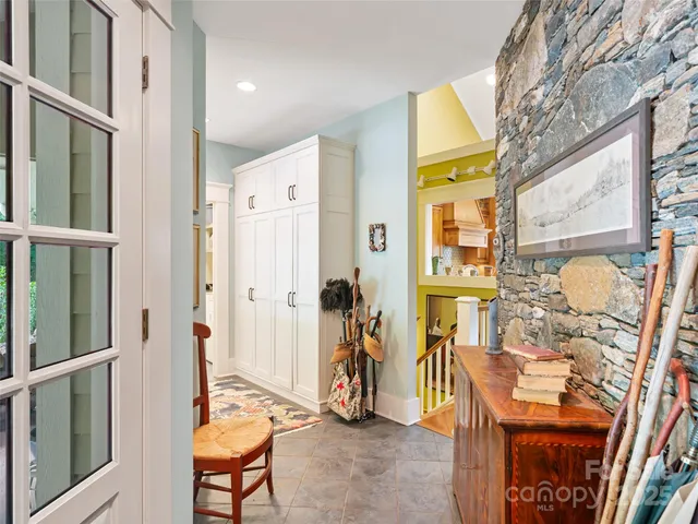 a view of living room with windows