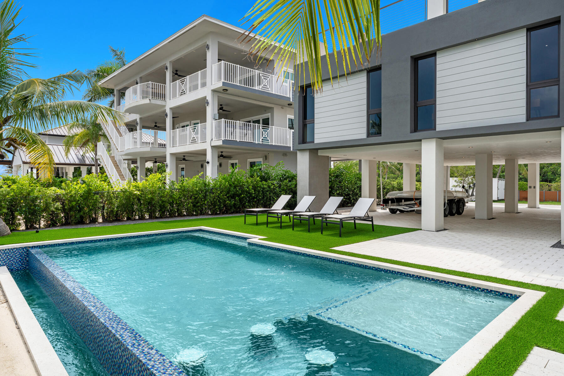 64 Andros Road Key Largo, FL 33037 - Photo 62 of 62 Custom pool with wrap around deck