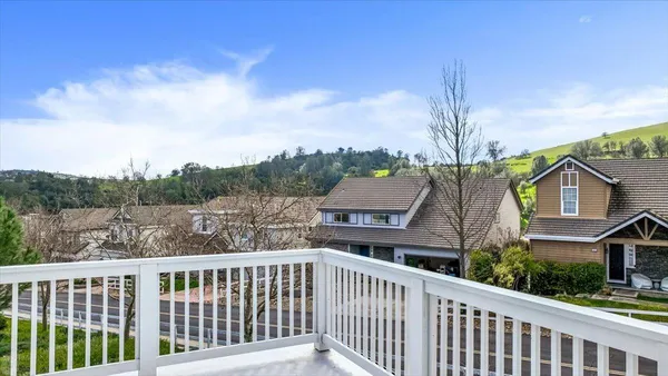a view of a lake with a mountain in the background