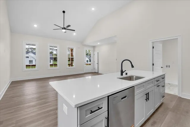 a view of a storage & utility room with a window