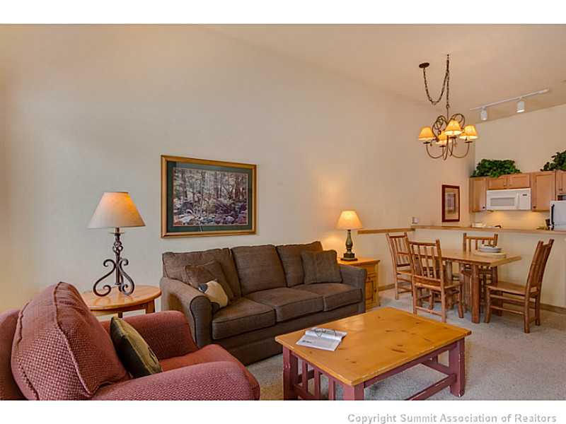 Living Room. Tall ceilings provide a spacious feel