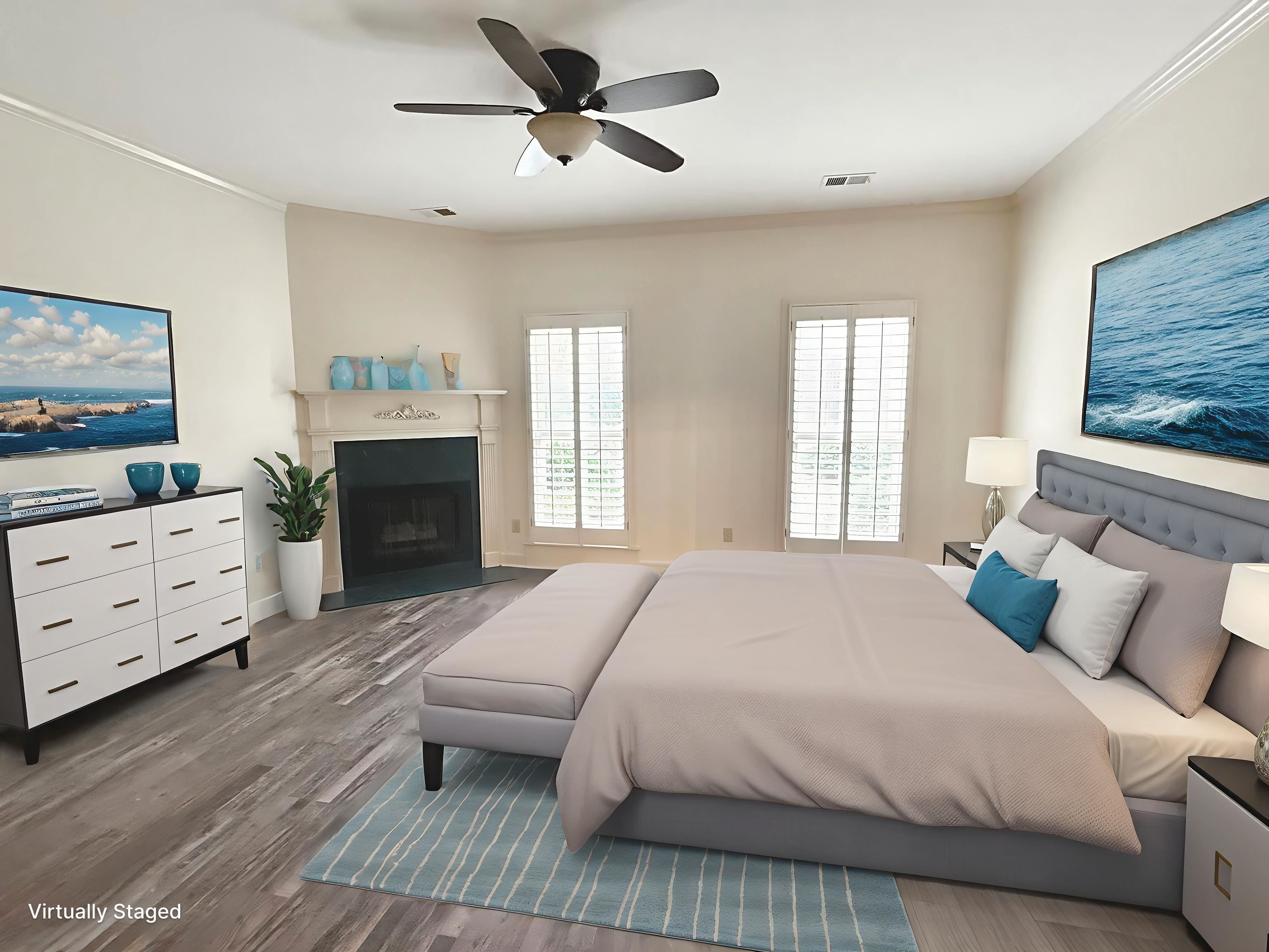 756 Crestover Drive Collierville, TN 38017 - Photo 15 of 38 a spacious bedroom with a bed and a flat screen tv
