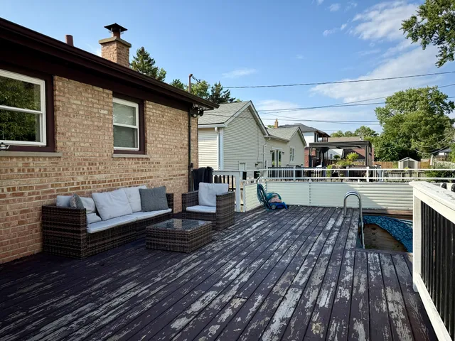a outdoor space with a couch