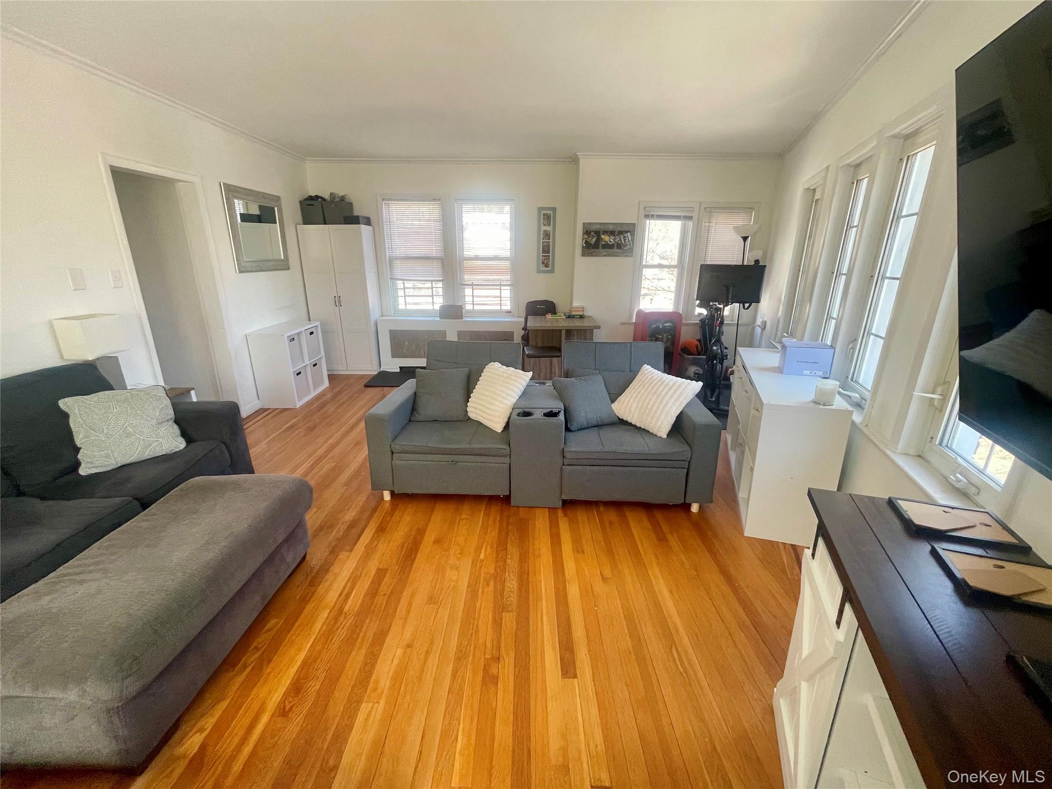372 East 235th Street Bronx, NY 10470 - Photo 17 of 36 a living room with furniture and a flat screen tv