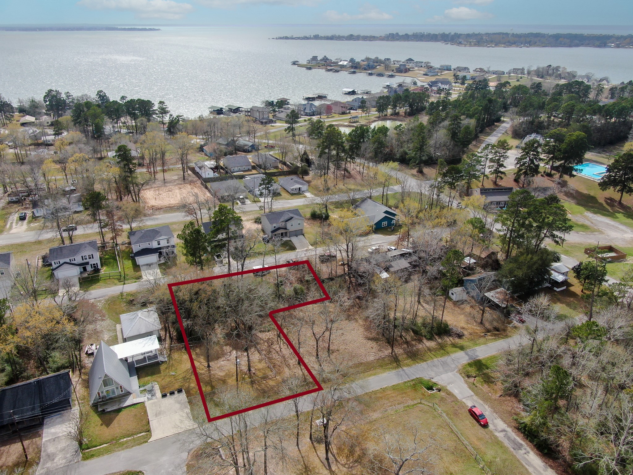 Tbd Cedar Point Livingston, TX 77351 - Photo 15 of 23 an aerial view of a houses with a yard