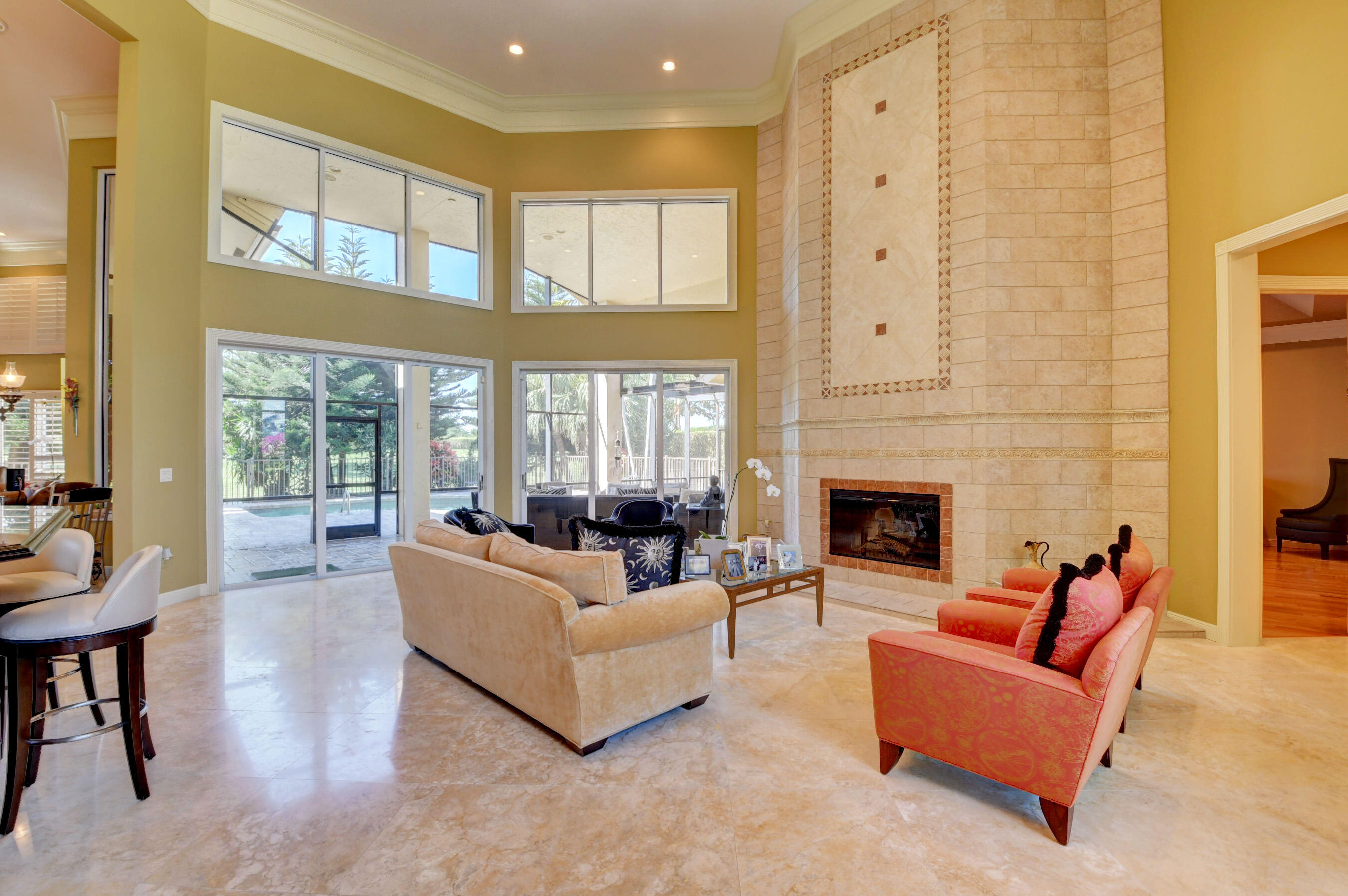 4800 Bocaire Boulevard Boca Raton, FL 33487 - Photo 9 of 76 Living room with fireplace