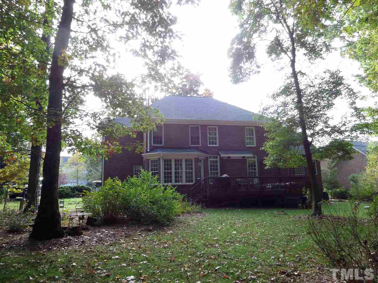 5236 Levering Mill Road Apex, NC 27539 - Photo 23 of 25 View from back lot enjoying the rear deck and flat back yard.