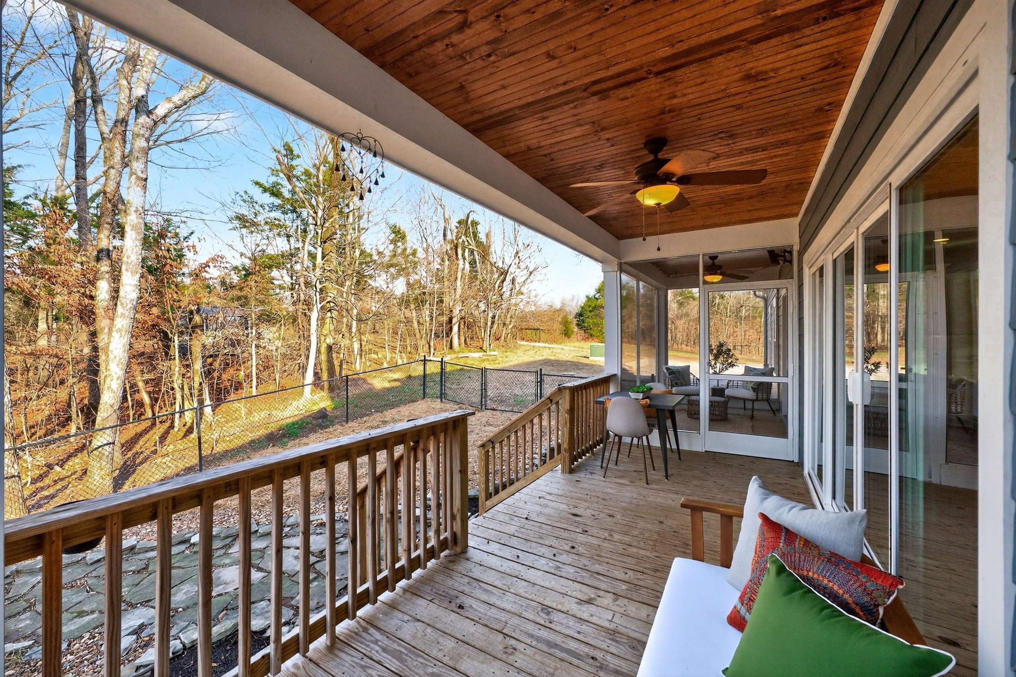 4852 Ash Hill Road Spring Hill, TN 37174 - Photo 22 of 45 a balcony with furniture and a potted plant