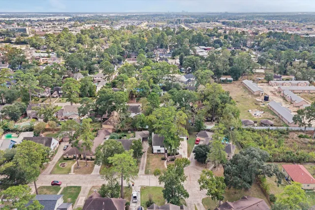 an aerial view of multiple house