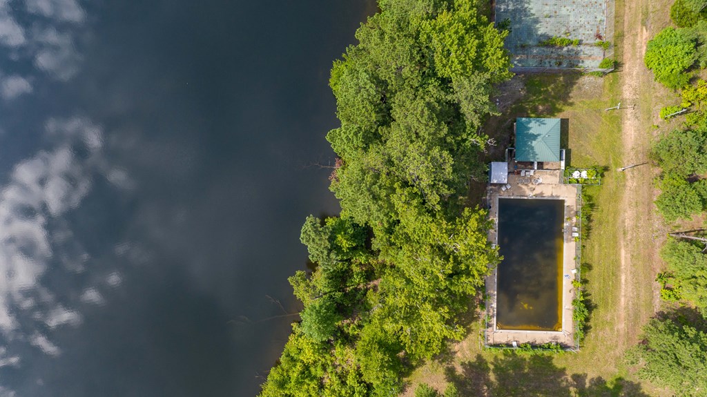 829 Trammell Mill Road Shiloh, GA 31826 - Photo 10 of 46 Aerial of the Gunite Pool and Bath House
