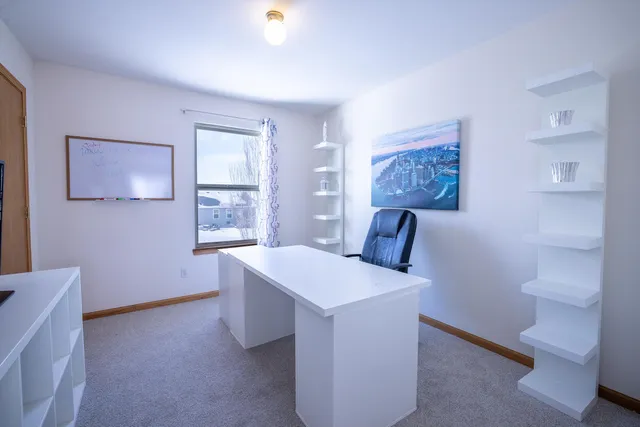 an empty room with a window