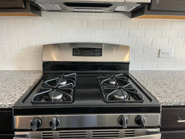 a close view of stove top oven