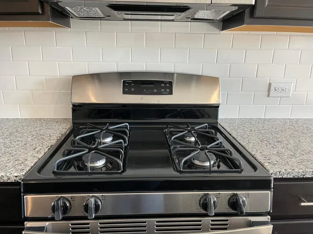 a close view of stove top oven