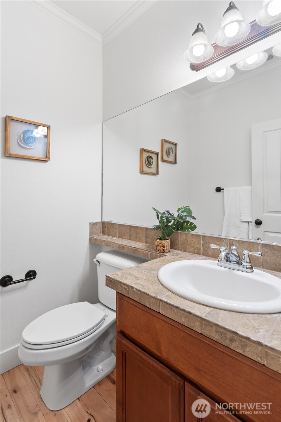 22829 36th Avenue Southeast Bothell, WA 98021 - Photo 19 of 39 a bathroom with a granite countertop toilet sink and mirror