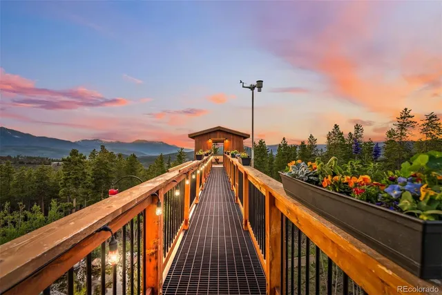 a view of city from a balcony