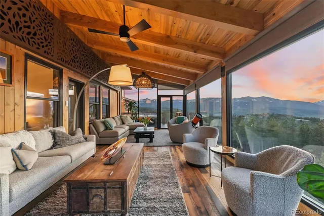 a outdoor space with patio furniture