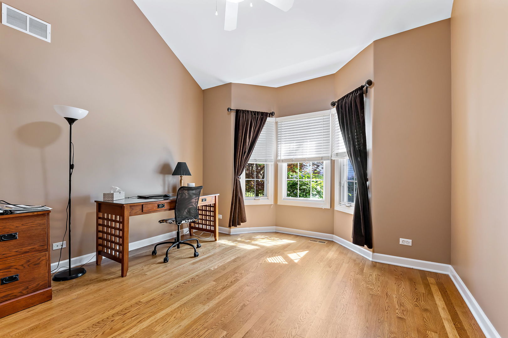 2531 Spartina Road Naperville, IL 60564 - Photo 15 of 39 a view of workspace with wooden floor and windows