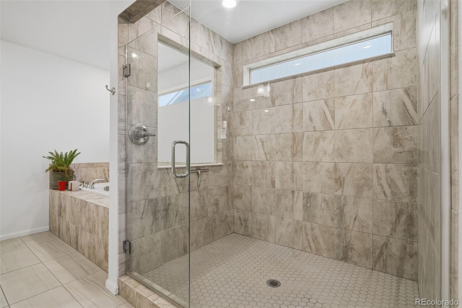 5017 Liverpool Street Denver, CO 80249 - Photo 17 of 42 a bathroom with a shower