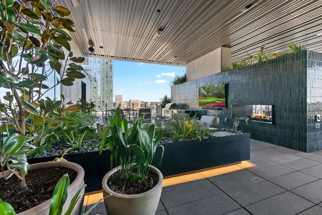 a outdoor space with furniture