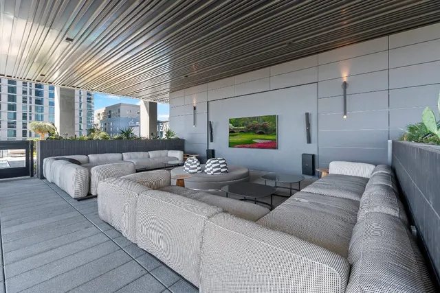 a view of outdoor space with seating area