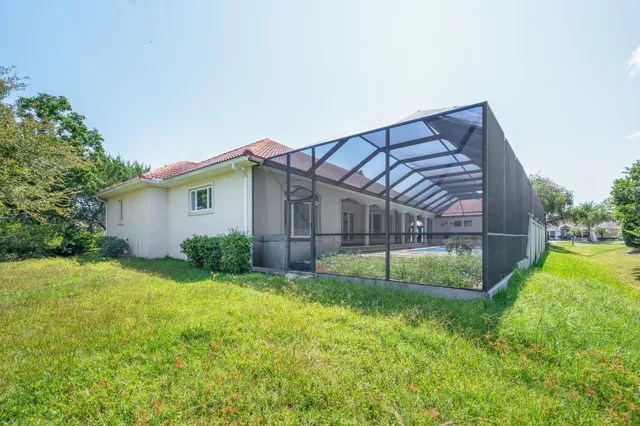 a view of a garden with a pathway