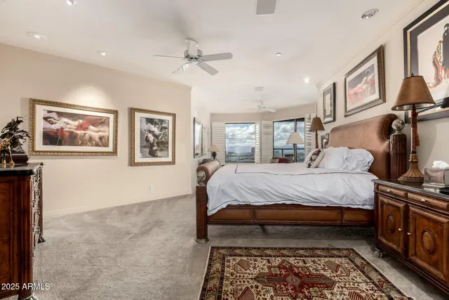 a bedroom with furniture and a couch