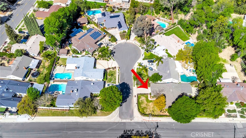 24201 St Edens Circle West Hills, CA 91307 - Photo 27 of 31 an aerial view of residential house with outdoor space and swimming pool