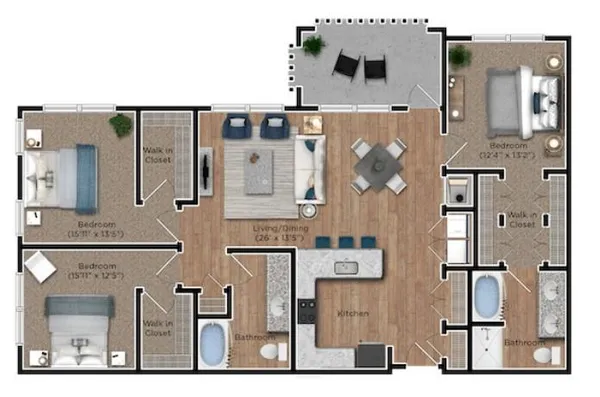 $2,401 | 1045 Old Peachtree Road Northwest, Unit 1301, Suwanee, GA 30024