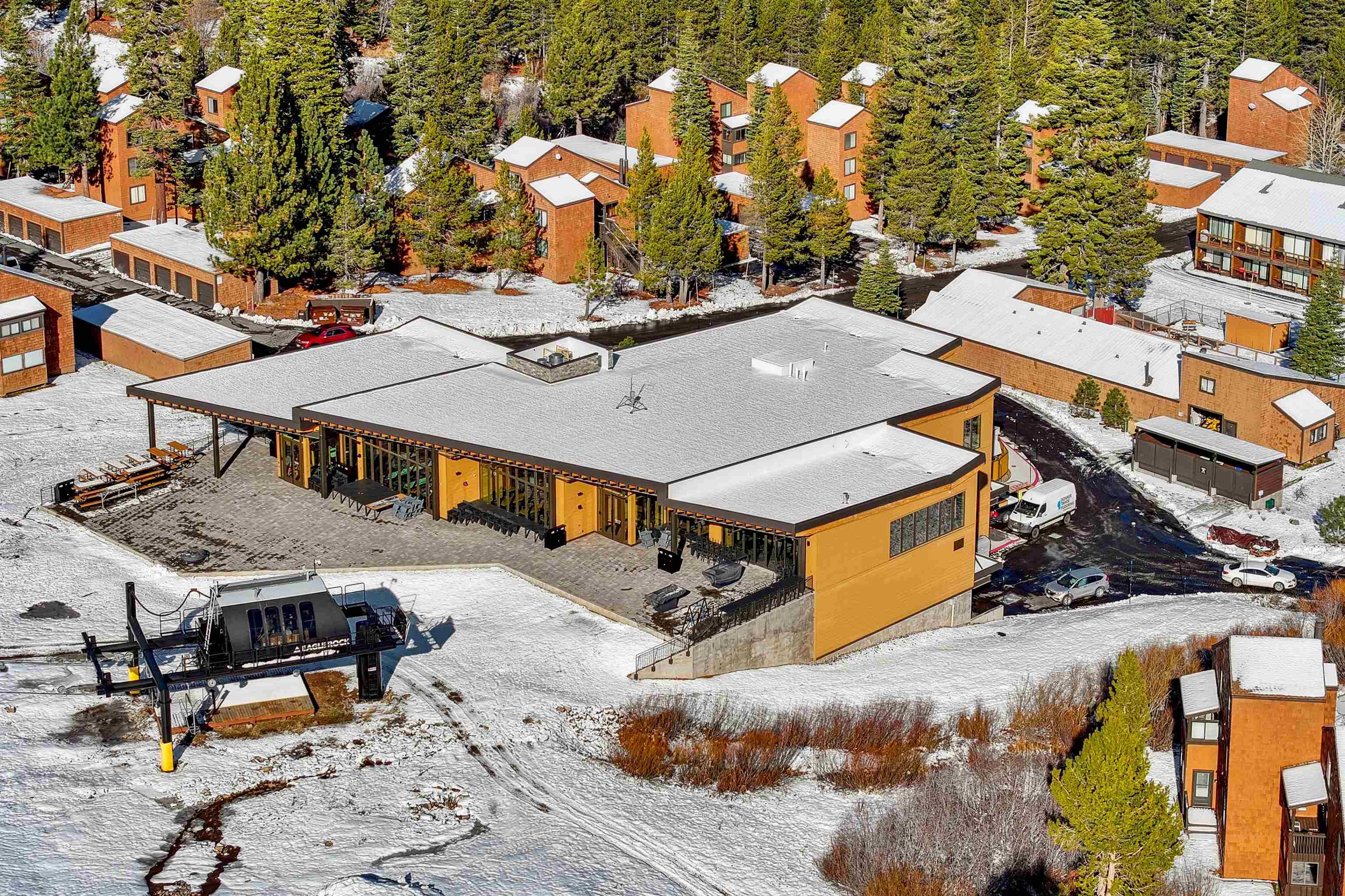 11727 Snowpeak Way, Unit 574 Truckee, CA 96161 - Photo 15 of 15 an aerial view of a house with swimming pool and patio