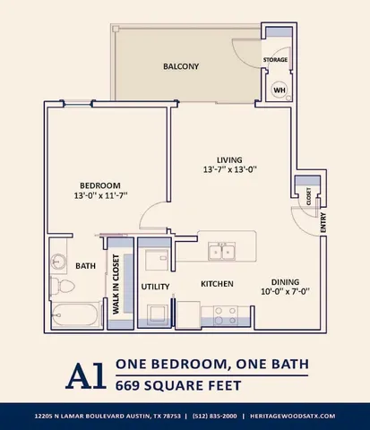 $1,135 | 12205 North Lamar Boulevard, Unit 725, Austin, TX 78753