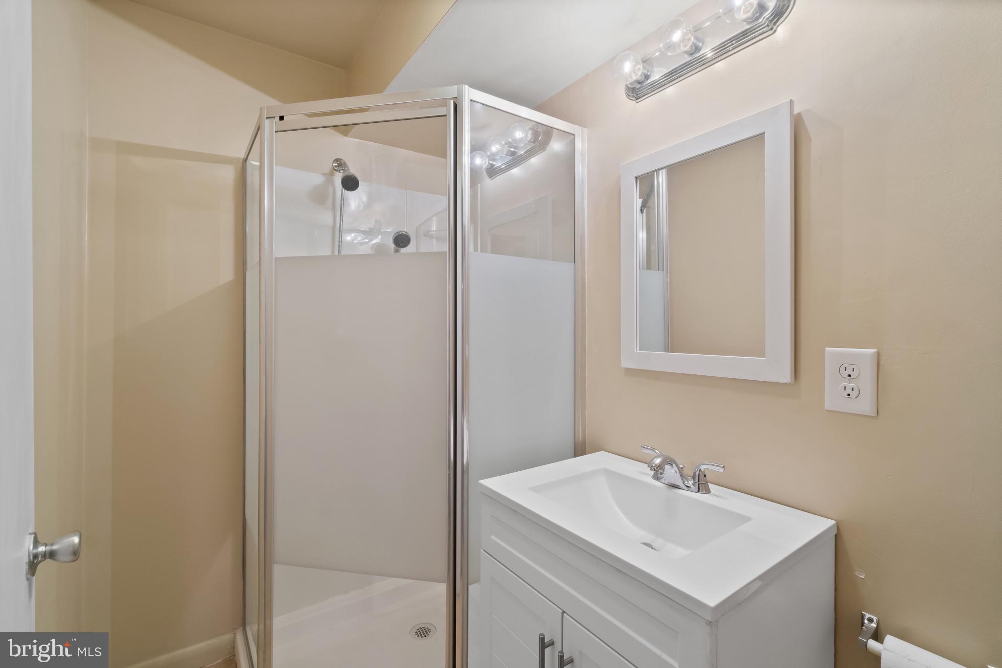 8146 Del Haven Road Baltimore, MD 21222 - Photo 22 of 35 a bathroom with a sink mirror and shower