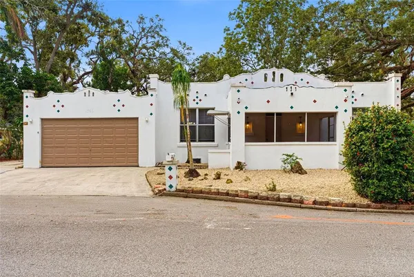 front view of a house with a outdoor space